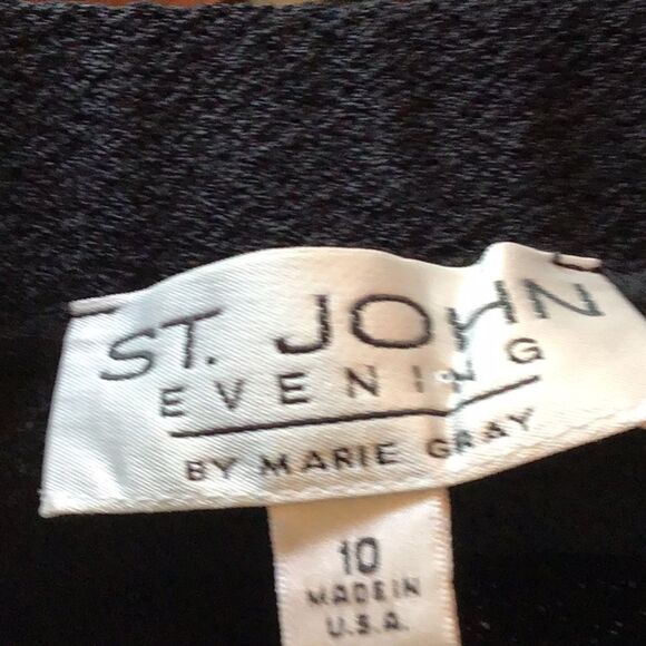 ST. JOHN EVENING BLACK KNIT SKIRT SIZE 10 - Picture 4 of 5